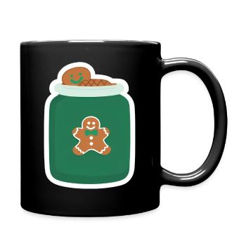 Weihnachtsplätzchen - Tasse einfarbig - Schwarz - Rechts
