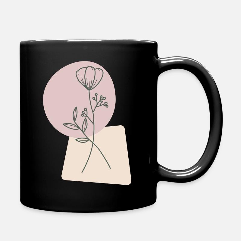 Tulpe - Vintage - Tasse einfarbig - Schwarz