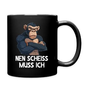 Chimpanzee monkey primate I have to fuck - Full Colour Mug - black - Right