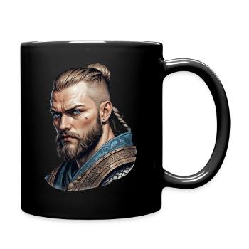 Wikinger Barbar Krieger - Tasse einfarbig - Schwarz - Rechts