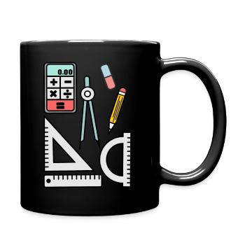 Arithmetik und Geometrie - Tasse einfarbig - Schwarz - Rechts