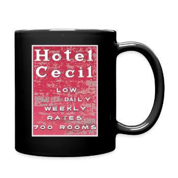 Hotel Cecil - Los Angeles Architecture - Full Colour Mug - black - Right