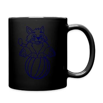 Circus Cat Jeu de ballon de plage équilibré Fun Fun - Mug uni - noir - Droite