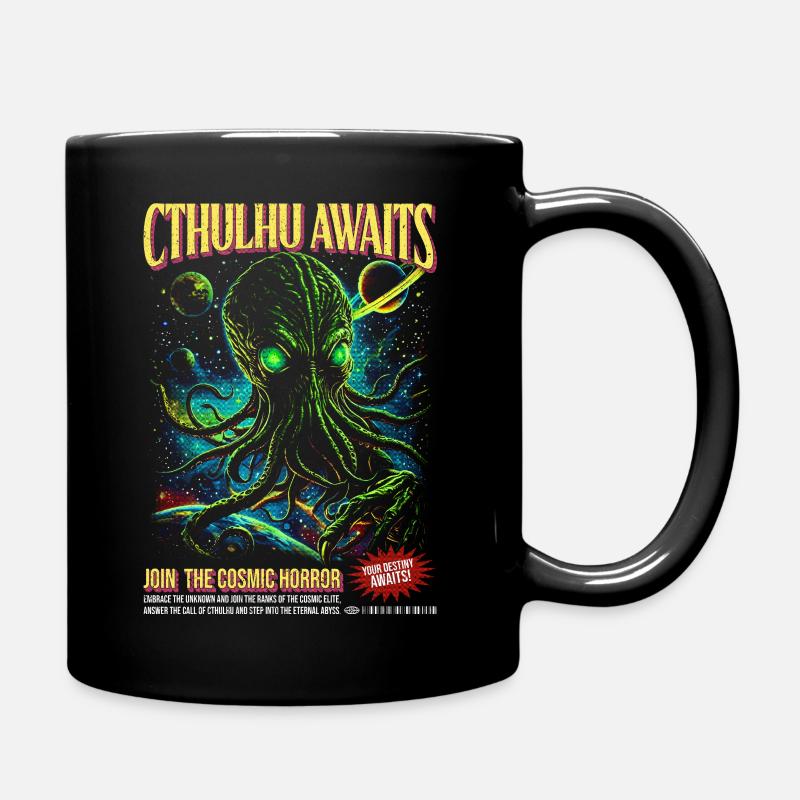 Cthulhu Awaits: Cosmic Horror Universe Illustratio - Full Colour Mug - black