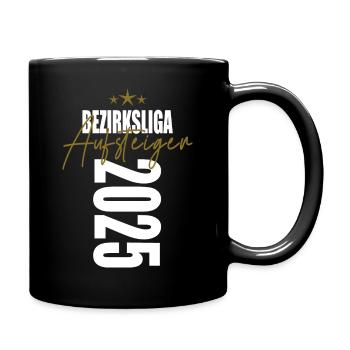 Meister Bezirksliga 2025 Aufstiegstrikot - Tasse einfarbig - Schwarz - Rechts