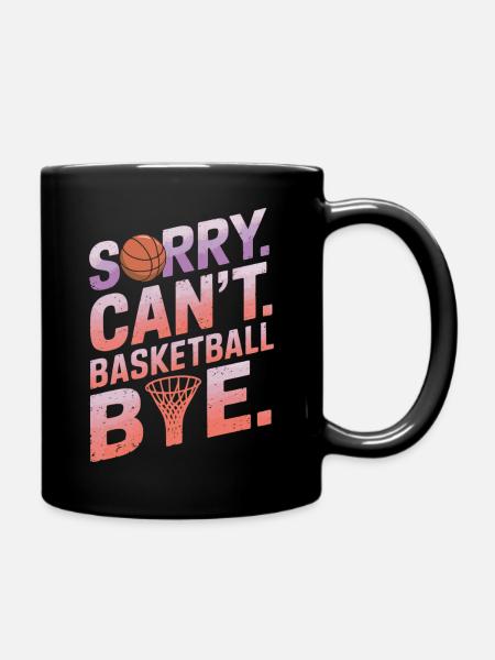 Basketball Retro Vintage Pink Saying - Full Colour Mug - black