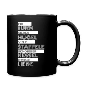 ein-turm - Tasse einfarbig - Schwarz - Rechts