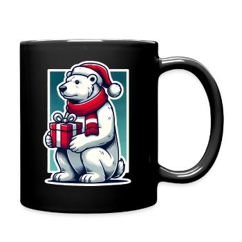 Weihnachtsbär - Tasse einfarbig - Schwarz - Rechts