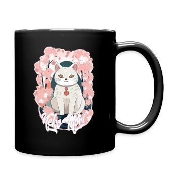 NekoMori Sakura - Full Colour Mug - black - Right