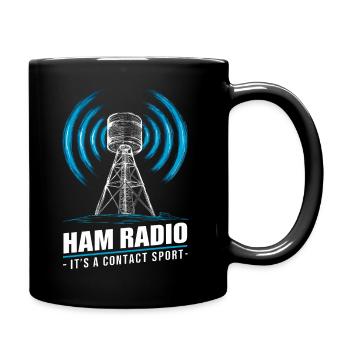 Ham Radio – Contact is everything! - Full Colour Mug - black - Right