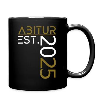 Abitur Est. 2025 - Tasse einfarbig - Schwarz - Rechts