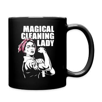 Design for enchanting cleaning angels - Full Colour Mug - black - Right