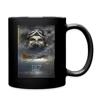 B17 Fliegende Festung - Tasse einfarbig - Schwarz - Rechts