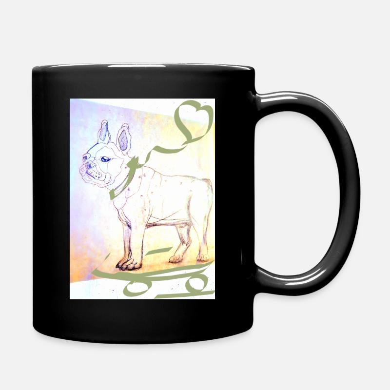 Frenchbulldog - Tasse einfarbig - Schwarz