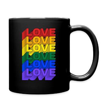 big LOVE LGBT - Full Colour Mug - black - Right