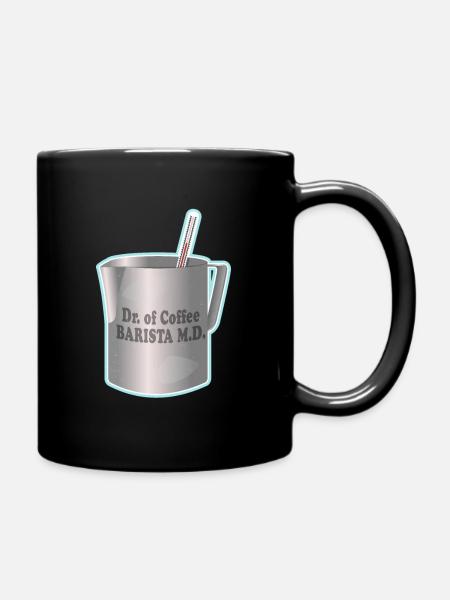 Barista robiący kawę - Kubek jednokolorowy - czarny