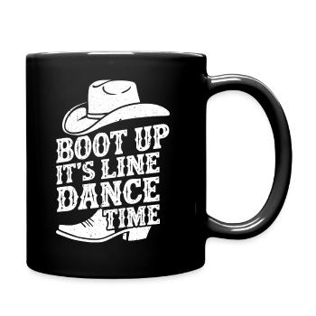 Cowboy-Style für Line Dance Fans - Tasse einfarbig - Schwarz - Rechts