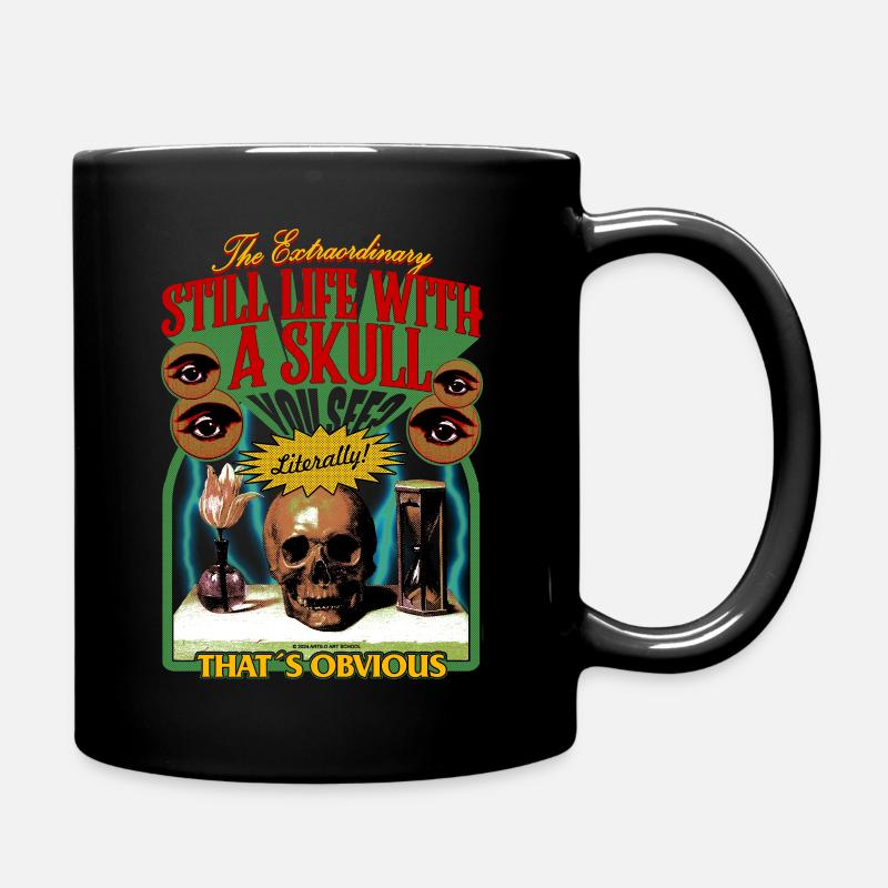 Still life with a skull, literally! - Full Colour Mug - black