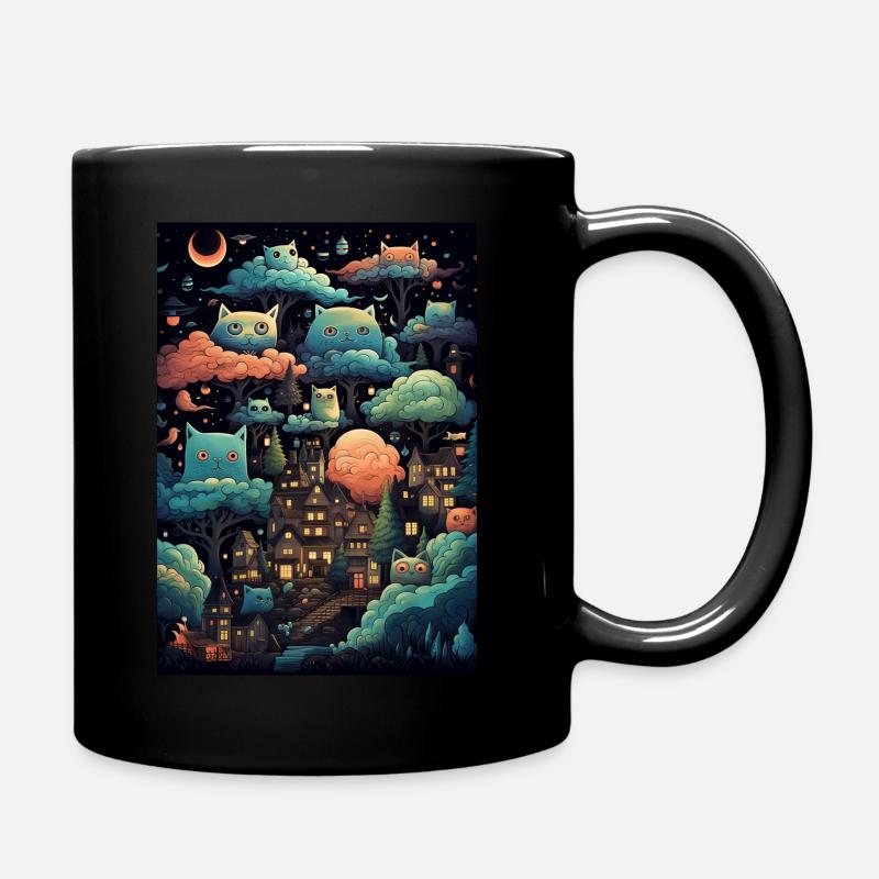 Night Cats Shelter - Full Colour Mug - black