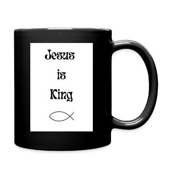 Jesus is King - Tasse einfarbig - Schwarz - Rechts