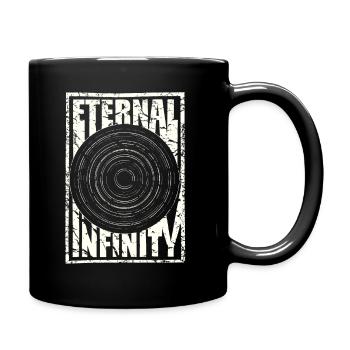Eternal Infinity used look ewige Unendlichkeit - Tasse einfarbig - Schwarz - Rechts