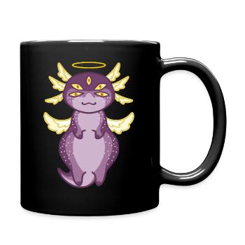 Angel Axolotl - Tasse einfarbig - Schwarz - Rechts