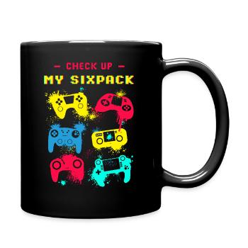 Gamer Gaming Sixpack - Mug uni - noir - Droite