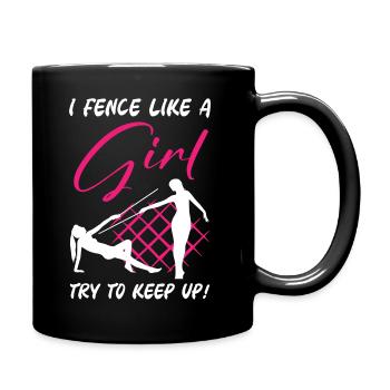 Fencing Girl - Tasse einfarbig - Schwarz - Rechts