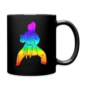 Sanseru Voller Regenbogen - Tasse einfarbig - Schwarz - Rechts