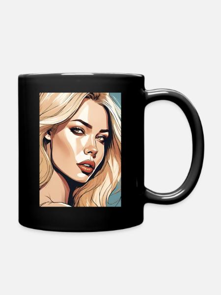 blonde belle femme blonde - Mug uni - noir