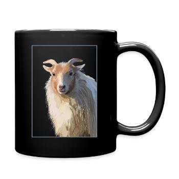 Schaf - Portrait II - Tasse einfarbig - Schwarz - Rechts