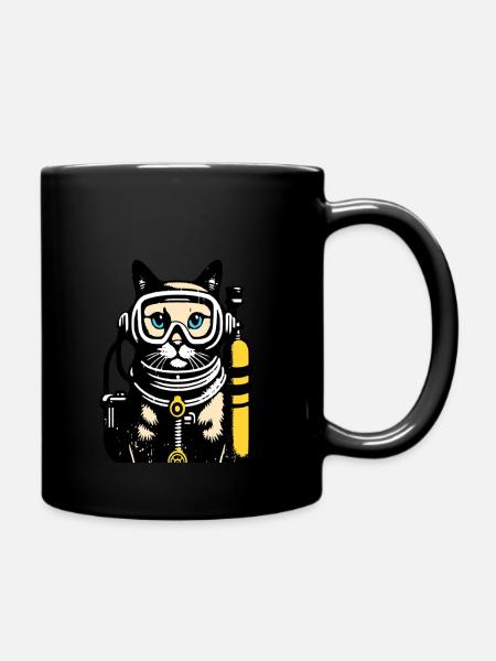 Plongée Cat Diver - Mug uni - noir