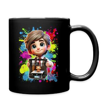3D-Druck Nerd - Tasse einfarbig - Schwarz - Rechts