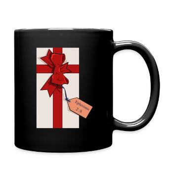 Durch Gnade gerettet - Tasse einfarbig - Schwarz - Rechts