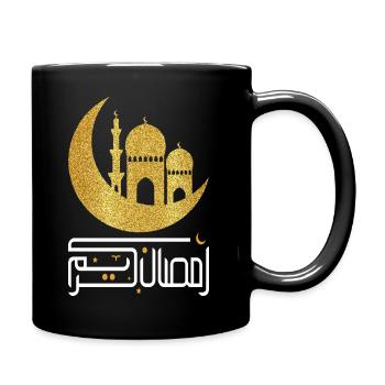 Ramadan Mubarak - Tasse einfarbig - Schwarz - Rechts