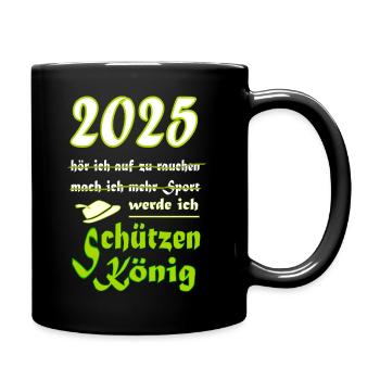 Schützenkönig 2025 - Tasse einfarbig - Schwarz - Rechts