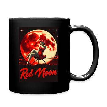 Red Moon is Horde Night - Full Colour Mug - black - Right