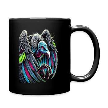 7D2D Inspired Neon Zombie Vulture - Full Colour Mug - black - Right