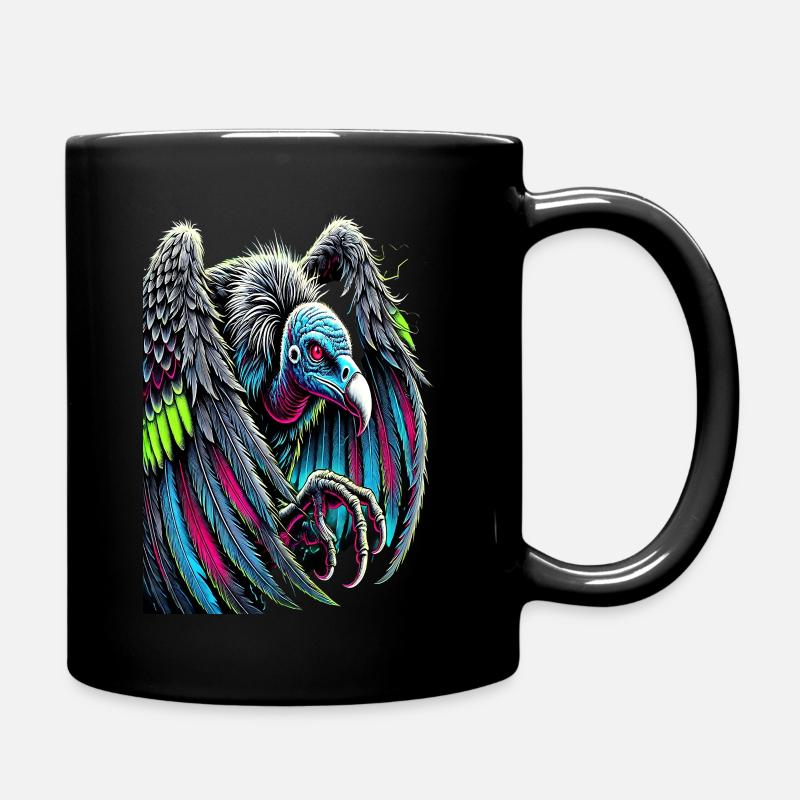 7D2D Inspired Neon Zombie Vulture - Full Colour Mug - black