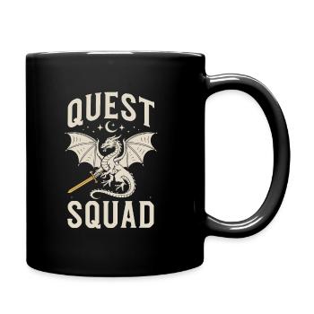 Quest Squad – Drachenabenteuer - Tasse einfarbig - Schwarz - Rechts