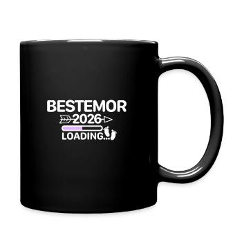 Bestemor 2026 Babyfüße - Tasse einfarbig - Schwarz - Rechts