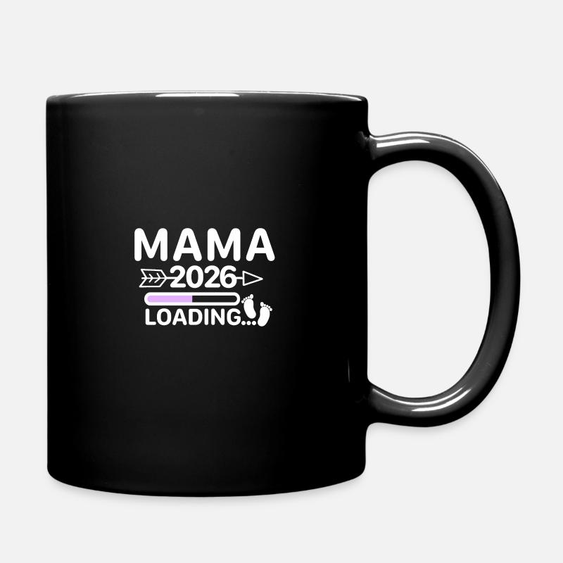 Mama 2026 - Ladebalken Schwangerschaftsankündigung - Tasse einfarbig - Schwarz