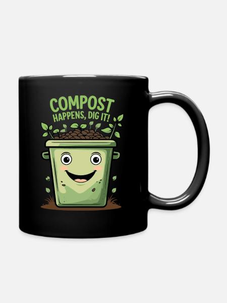 Le compost arrive - Fun Compost Design - Mug uni - noir