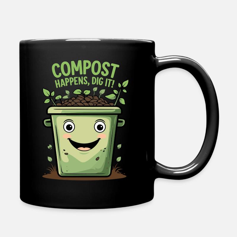 Le compost arrive - Fun Compost Design - Mug uni - noir