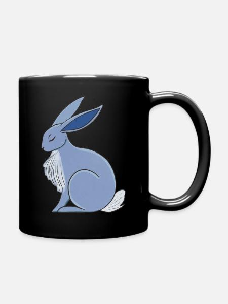 Rabit bleu - Mug uni - noir