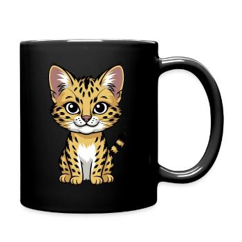 Serval - Tasse einfarbig - Schwarz - Rechts