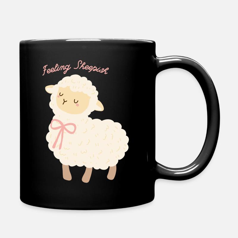 Ein Schäflein. - Tasse einfarbig - Schwarz