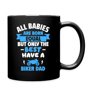 Baby,Dad Motorcyclist,Birth Gift,Father's Day - Full Colour Mug - black - Right