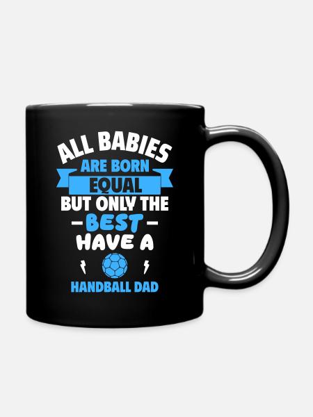 Bébé du papa handballeur, Sportif, Humoristique - Mug uni - noir