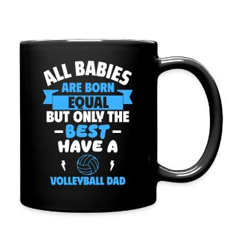 Bébé du papa volleyeur, cadeau de naissance - Mug uni - noir - Droite
